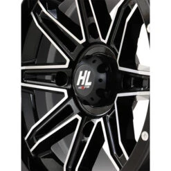 14x7 4/156 4+3 (+10mm) High Lifter HL22 Wheel - Gloss Blk-Mach