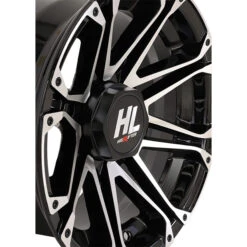 14x7 4/137 4+3 (+10mm) High Lifter HL3 Wheel - Gloss Blk-Mach