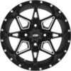Tornado Matte Black & Machined 15x7 4/137 5+2 Wheel -Automobile Store ITP 1521957727B L