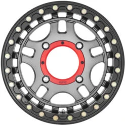 KS240 Recon Beadlock 15x7 4/156 Gun Metal - Gloss Black Ring +38 Wheel -Automobile Store KMC KS24057044438 6 L