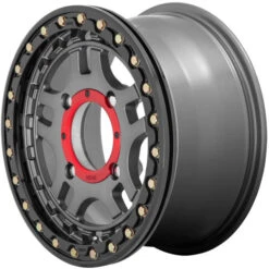 KS240 Recon Beadlock 15x7 4/137 Gun Metal - Gloss Black Ring +38 Wheel -Automobile Store KMC KS24057048438 5 L