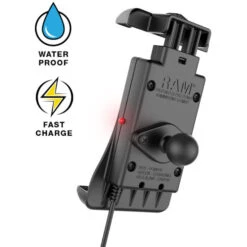 RAM Quick-Grip Waterproof Wireless Charging Handlebar Mount -Automobile Store RAM B 149Z A UN14W V7M 4 L