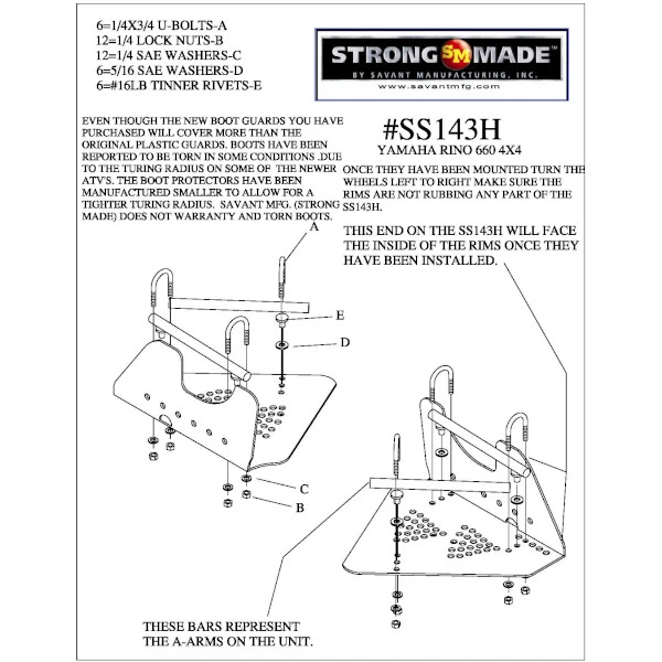 Rhino Front Stick Stoppers 3 Rhino Front Stick Stoppers