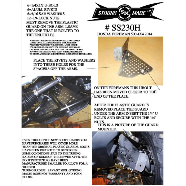 Rancher / Foreman / Rubicon Front Stick Stoppers 3 Rancher / Foreman / Rubicon Front Stick Stoppers